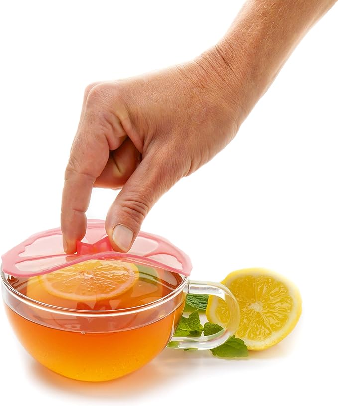 Charles Viancin - Hibiscus Silicone Lid for Food Storage and Cooking - 6''/15cm - Airtight Seal on Any Smooth Rim Surface - BPA-Free - Oven, Microwave, Freezer, Stovetop and Dishwasher Safe