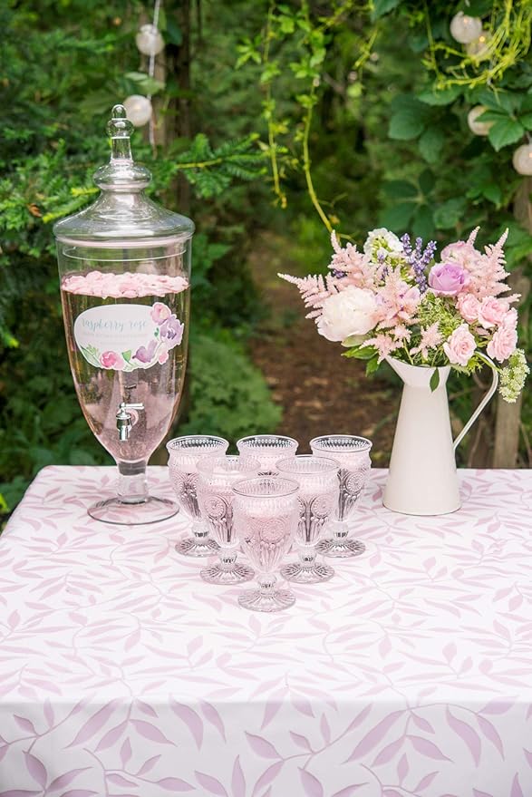 Weddingstar Vintage Inspired Pressed Glass Goblet, Clear