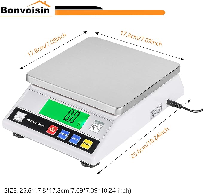 Bonvoisin Lab Scale 10kgx0.1g Counting Scale Digital Analytical Balance Accurate Electronic Scale CE Certification Laboratory Balance Precision Scale Jewelry Gold Scale (10kg, 0.1g)