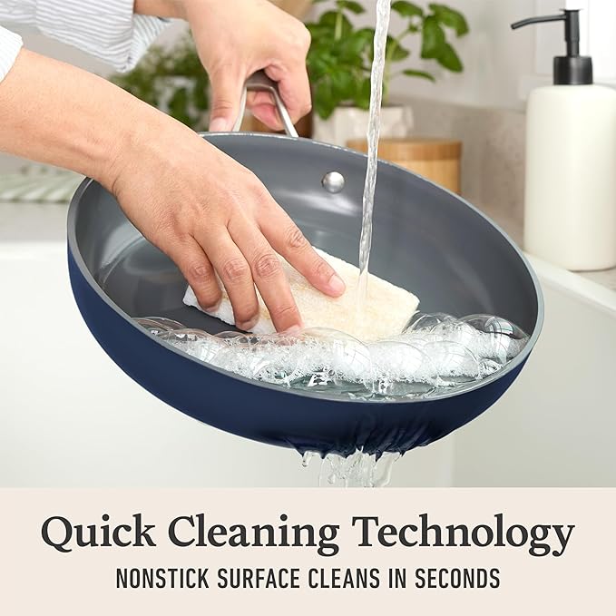 Calphalon® Premier Ceramic Nonstick 8" and 10" Frying Pan Set, Midnight Blue