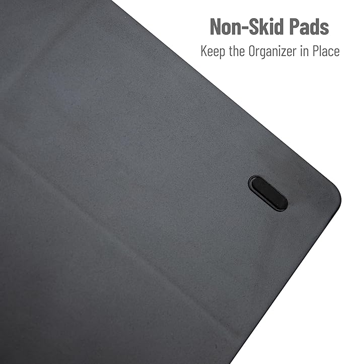 Mind Reader Cup and Condiment Station, Countertop Organizer, Coffee Bar, Kitchen, Stirrers, 17.875"L x 9.5"W x 6.625"H, Black