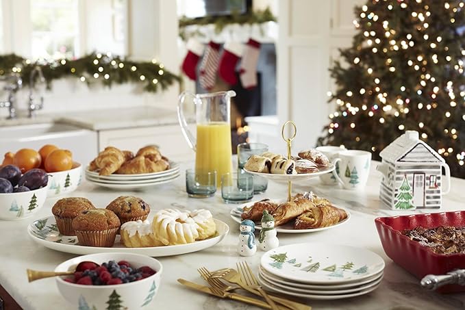 Lane 12-Piece Dinnerware Set, Green, Christmas, Holiday Hosting