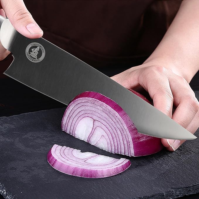 Kitory Chef Knife 8", Gyuto Kitchen Knife - Full Tang Pro Chopping Chopper- Forged HC Steel - Ergonomic Pakkawood Handle-2025 Gifts