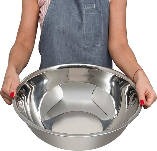 WHYSKO® Large Mixing Bowls, Set of 3 Stainless Steel 12 Quart Bowls for Restaurants, Food Service, Caterers and Home Kitchen Use, Rust Proof Bowls Great for Meal Prep, Baking, Serving, Food Storage