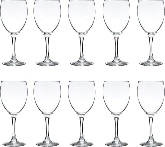 DISCOUNT PROMOS Nuance Wine Glasses by ARC 10.5 oz. Set of 10, Bulk Pack - Restaurant Glassware, Perfect for Red Wine, White Wine, Cocktails - Clear