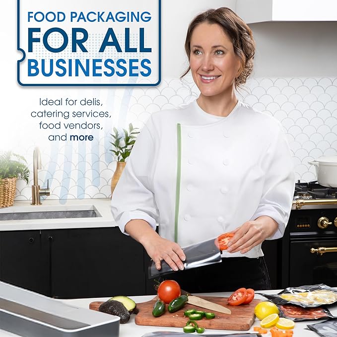 Spartan Industrial 8" X 12" Vacuum Seal Bags - 200 Count BPA-Free Food Storage Bags for Marinating, Freezing, Sous Vide Cooking