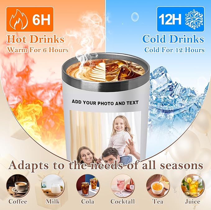 24 Pack Personalized Stainless Steel Tumbler,20oz Custom Water Bottle,Insulated Tumblers with Lids and Straws, Customizable Logo Pictureto, Engraved Termos