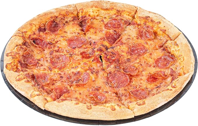 Restaurantware-Eco Pie 12 Inch Paper Pizza Trays, 25 Round Pizza Pans - Oven-Ready, Microwavable, Black Paper Pan For Individual Personal Pizzas, For Baking, Cooking, Bread, Meat, Or Pies