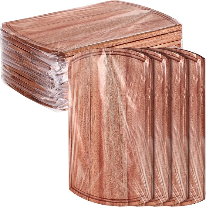 Patelai 12 Pack Large Cutting Boards Bulk Wooden Kitchen Chopping Boards for Crafts DIY Wedding Housewarming Gift(Walnut Wood,12 x 16 Inch)