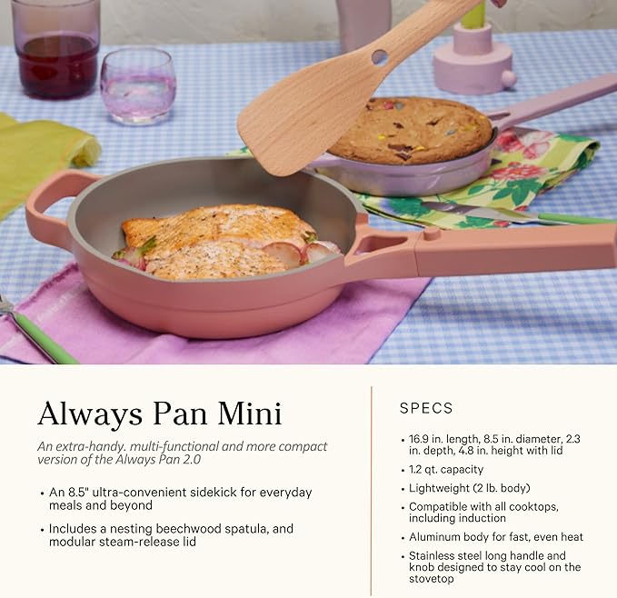 Our Place Cookware Set - Complete 13-Piece Set Including Always Pan 2.0, Mini Always Pan, Perfect Pot, and Mini Perfect Pot | Multifunctional, Toxin-Free Nonstick | Replaces 36 Pieces | Blue Salt