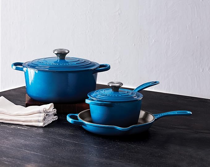 Le Creuset Enameled Cast Iron Signature Cookware Set, 5 pc, Marseille