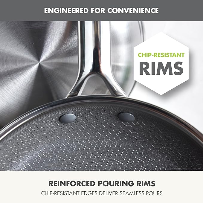 GreenPan Hybrid 10” Nonstick Stainless Steel Frying Pan, APEX Tri-Ply Thermobond PFAS-Free Ceramic Skillet, Induction & All Cooktop Compatible, Oven Temp to 850°F, Dishwasher Safe, Silver