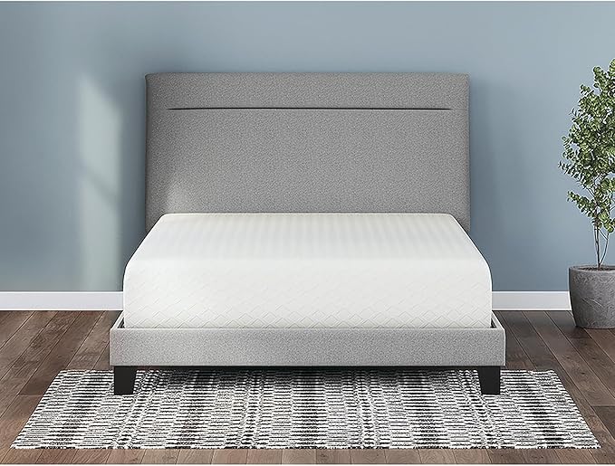 Signature Design by Ashley Full Size Chime 12 Inch Medium Firm Memory Foam Mattress with Green Tea & Charcoal Gel for Pressure Relief, Fiberglass Free, Mattress In A Box