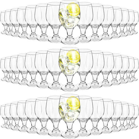 Patelai Set of 48 Clear Glasses 13.5 oz Water Goblet Glass Stemmed Water Glasses for Juice Wine Beer Tea Milk Cold Beverages Drinks Dishwasher Safe
