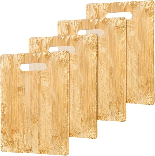Vesici 18 Pack Plain Cutting Boards with Handles Bulk Blanks Laser Engraving Large Chopping Board for Customized, Personalized Engraving Gifts(Bamboo,12''x8'')