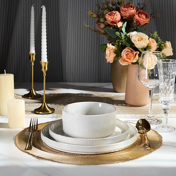 12-Piece Plates and Bowls Sets