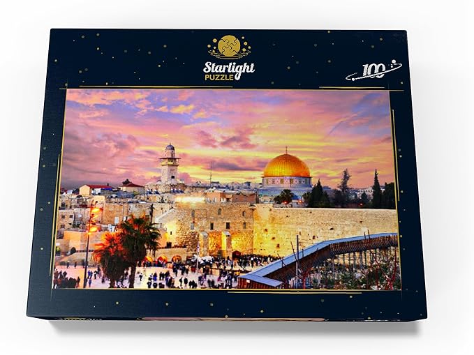 MyPuzzle Skyline of The Old City at The Western Wall and The Temple Mount in Jerusalem Israel - Premium 100 Piece Jigsaw Puzzle for Adults