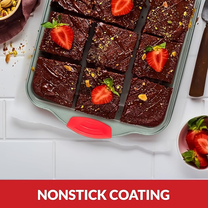 Boxiki Kitchen Non-Stick Steel 8x8 Square Baking Pan Durable, Convenient, and Premium Quality Non-Stick Baking Mold Bakeware.