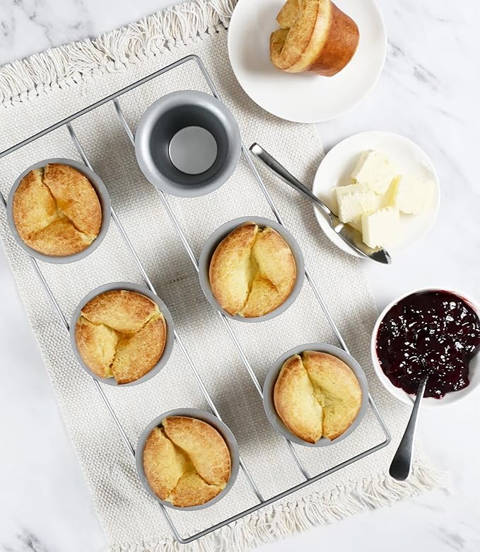 USA Pan Global 6 Cup Popover Pan, Nonstick