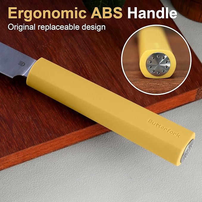 3.5 Inch Paring Knife, AR-RPM9 Steel Fruit Vegetable Knife with Ergonomic ABS Handle Oak Sheath, Ultra Sharp Kitchen Knife for Peeling Coring Cutting, Gift for Home Chefs