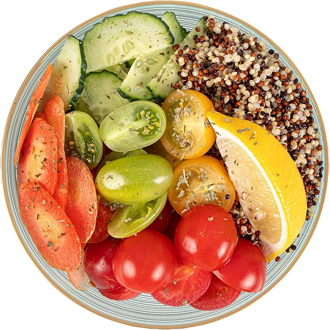 Restaurantware Plastic Bowls 100 Pcs 16 oz Gold Rimmed Disposable Soup Bowls Heavy-Duty Green Translucent Rippled Dinnerware Containers for Party, Desserts, Salads, Snacks, and Catering