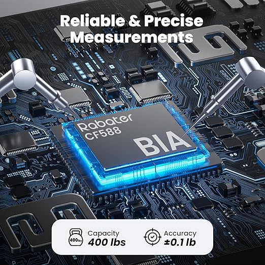 Smart Scale with Large Color Display, Digital Bathroom Scale for Body Weight BMI Muscle Mass, 25 Composition, Body Fat Scale with Heart Rate, 11.8" Large Platform, 400 lbs (White)