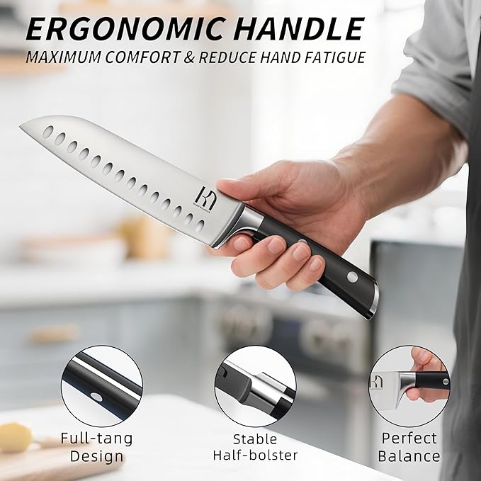 Premium Knife Set 15 Pcs Quality Kitchen Knife Set with Block, Japanese High Carbon Stainless Steel Razor Sharp Knife Block Set, Acacia Wood Block Knife Set with Ergonomic Full-tang Handle