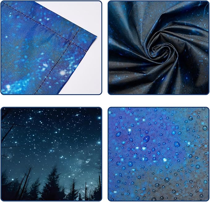 2 Pcs Fluorescent Light Covers - 4 x 2 Feet Covers for Ceiling Lights, Magnetic Light Filters for Classroom, Office, Hospitals, Home (Forests & Starry Sky-2)