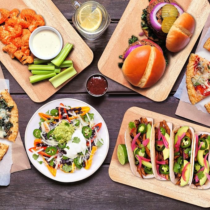 Irenare 18 Pcs Plain Cutting Board Set with Handles Laser Engraving Wooden Charcuterie Kitchen Serving Chopping Board Bulk for DIY Housewarming Mother's Day Gifts(Walnut,15 x 7 Inch)