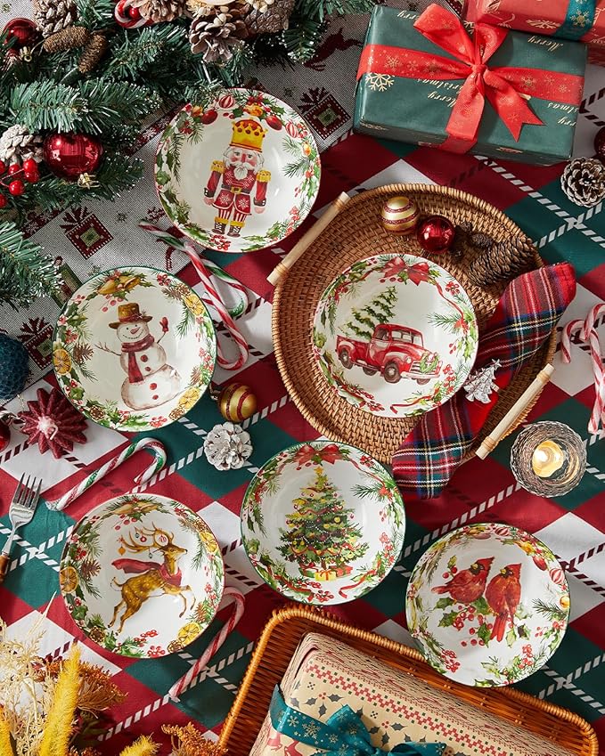 Christmas Ceramic Bowls, 23 Oz