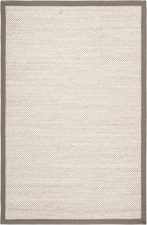 SAFAVIEH Natural Fiber Collection Area Rug - 2'6" x 4', Marble & Khaki, Sisal, Woven Design with Border (NF143E)