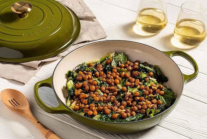 Le Creuset Enameled Cast Iron Signature Braiser, 3.5 qt., Olive