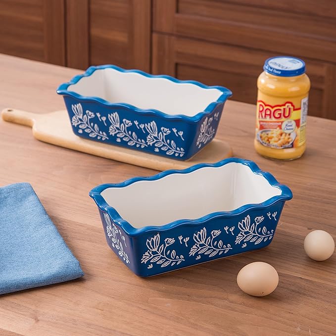 Wisenvoy Loaf Pan Bread Pan Ceramic loaf pans for baking Porcelain Baking Pans Nonstick Bread Pans for Baking
