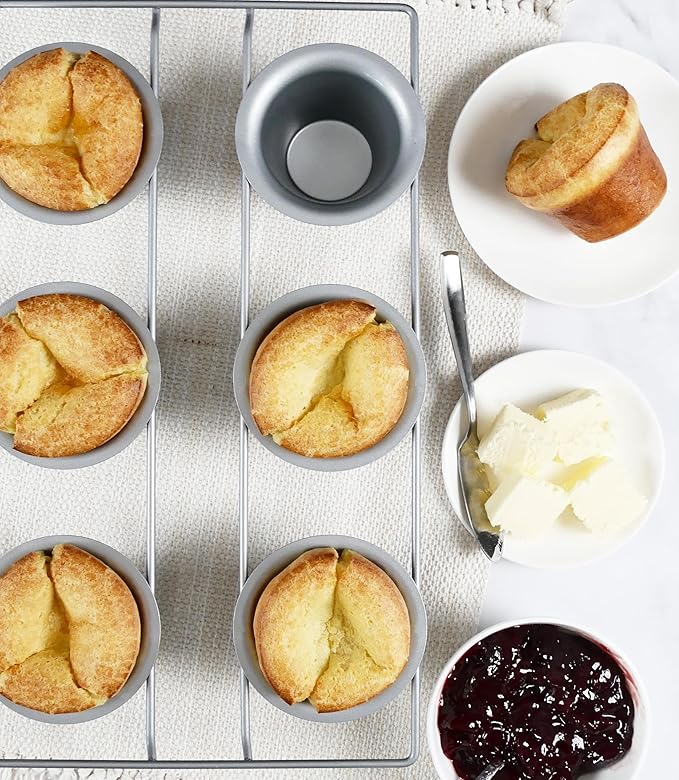 USA Pan Global 6 Cup Popover Pan, Nonstick