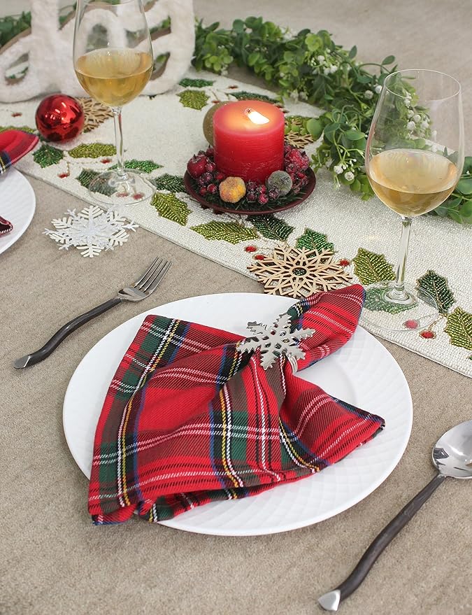 Snowflake Napkin Rings - Set of 8