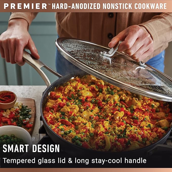 Calphalon Premier Hard-Anodized Nonstick Cookware 11-Piece Pots and Pans Set Dishwasher and Oven Safe with MineralShield Nonstick Technology Durable and Versatile Kitchen Cookware