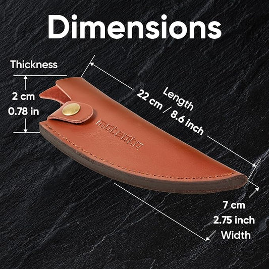 Matsato Kitchen Knife Leather Sheath, Japanese Steel Chef's Knife Holder Perfect for Cutting and Chopping, 6.3 Inch Knives holder