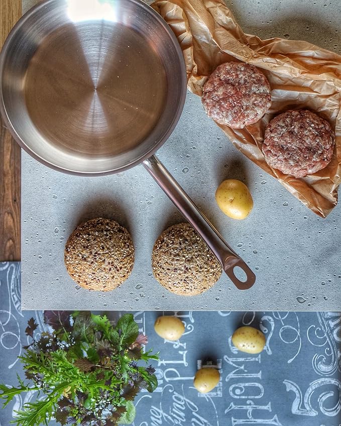 BRA COOKWARE Profesional Frying Pan | 8 inches Professional Skillet | Stainless Steel Pan w/o Non-Stick Coating | All Stovetop Compatible - Full Induction Skillet | 100% FOA Free | Brushed Finish