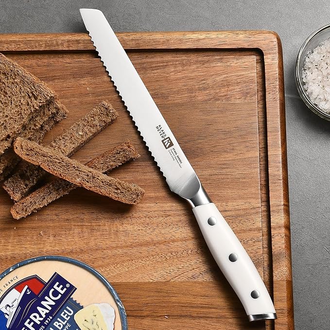 Stahl High Carbon Exclusive German Steel 6 inch Utility Serrated Knife (White)