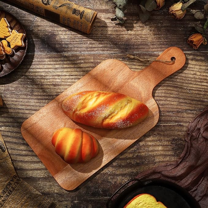 Irenare 18 Pcs Plain Cutting Board Set with Handles Laser Engraving Wooden Charcuterie Kitchen Serving Chopping Board Bulk for DIY Housewarming Mother's Day Gifts(Walnut,15 x 7 Inch)