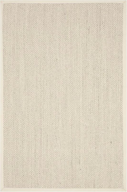 SAFAVIEH Area Rug 2x3 - Natural Fiber Collection - Marble & Beige, Sisal, Woven Design with Border (NF143C)