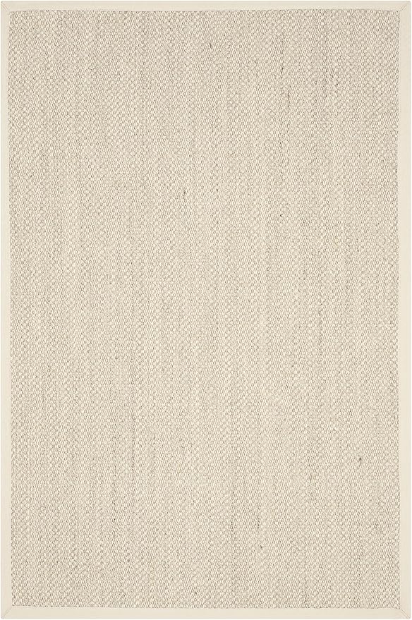SAFAVIEH Area Rug 3x5 - Natural Fiber Collection - Marble & Beige, Sisal, Woven Design with Border (NF143C)