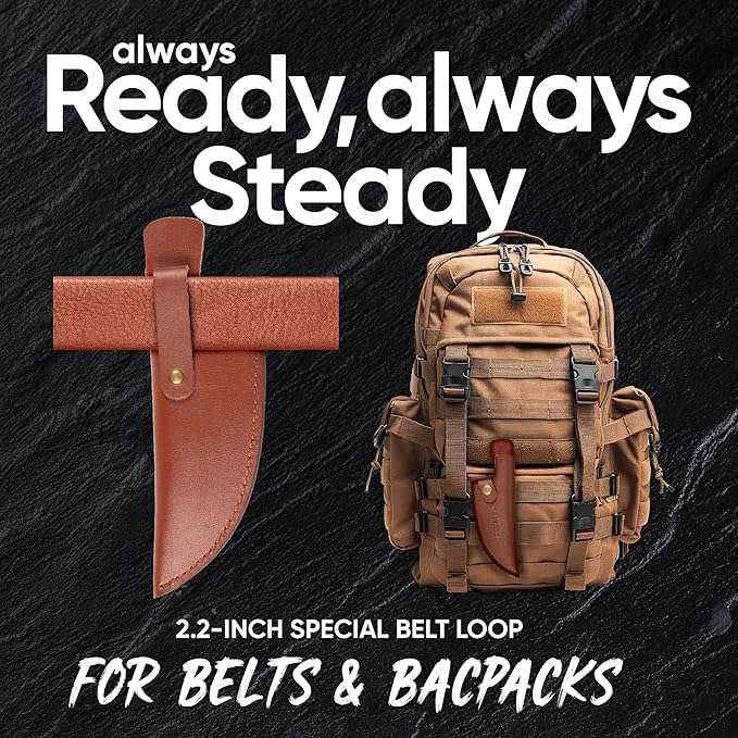 Matsato Kitchen Knife Leather Sheath, Japanese Steel Chef's Knife Holder Perfect for Cutting and Chopping, 6.3 Inch Knives holder