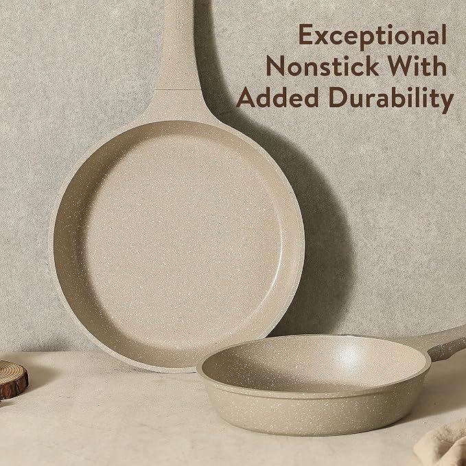 CAROTE Pots and Pans Set Nonstick, Cookware Set Non Stick, Induction Cookware Sets, Kitchen Cooking Set with Stay-Cool Handles, 10 Piece