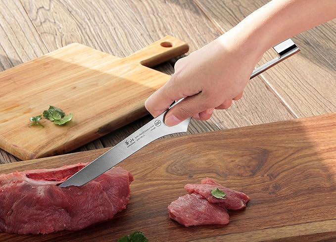 Cangshan N1 Series 59489 German Steel Forged Boning Knife, 6-Inch Flex Blade