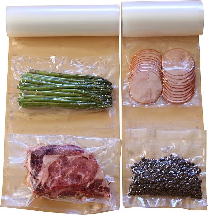 Simple Houseware Vacuum Sealer Bags 8'' x 50' Sous Vide Roll, 2-Pack