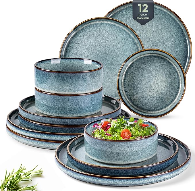 Ceramic Dinnerware Sets for 4, 12 Pieces