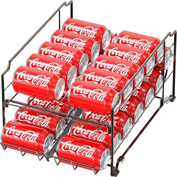 Simple Houseware Dual Row Front Loading Stackable Can Dispenser, Bronze