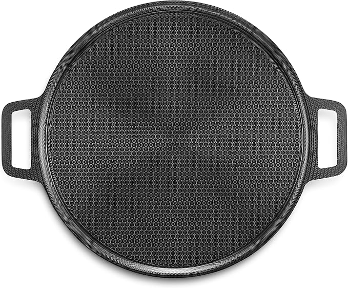 HexClad Hybrid Nonstick Pizza Steel for Pizzas and Flatbreads Up to 14", Dishwasher-Friendly, Oven and BBQ-Safe Up to 900°F