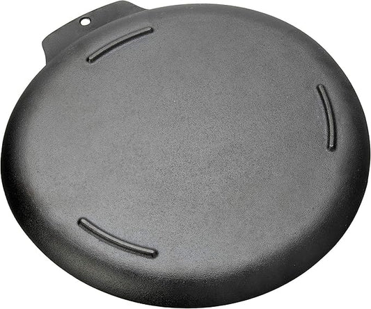 Outset 76378 Scallop Cast Iron Grill and Serving Pan , Black